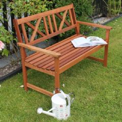 Ellister 2 Seater Wooden Cross Bench