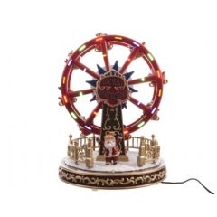 Kaemingk Christmas LED Rotating Musical Ferris Wheel Scene