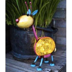 La Hacienda Jeremy Giraffe Garden Ornament with LED Solar Lights