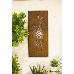 La Hacienda Zebra Wall Art - Oxidised Steel