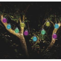 Smart Garden Solar Crackle Globe String Lights - 10 LED