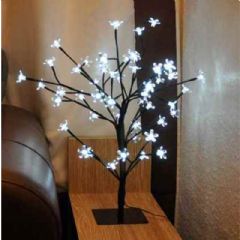 Kingfisher White Blossom LED Bonsai Tree - 85cm