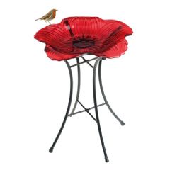 Gardman British Legion Poppy Bird Bath