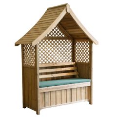 Zest 4 Leisure Standard Arbour Seat Pad - Green - W120cm x D37cm - Cushion Only