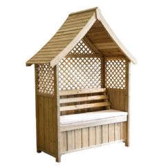 Zest 4 Leisure Standard Arbour Seat Pad - Stone - W120cm x D37cm - Cushion Only