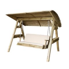 Zest 4 Leisure Miami Swing Seat Pad - Stone - W120 x D48cm - Cushion Only