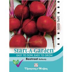 Thompson and Morgan Beetroot Boltardy Seed Tape - 90 Seeds