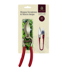 Kent and Stowe Bypass Secateurs and Micro Snip Set