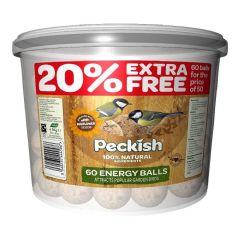 Peckish Natural Balance Energy Balls - 50 Tub + 20% Free