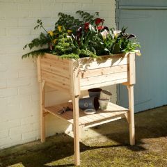 Brundle Raised Planter - Natural - W63cm x D63cm x H91cm