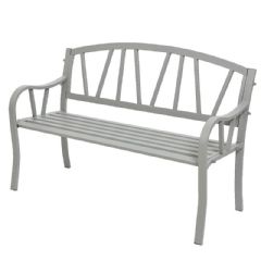 Ellister Odense 2 Seater Outdoor Bench - Light Grey