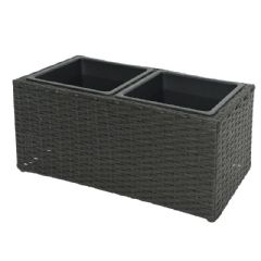 Ellister Rattan Double Planter