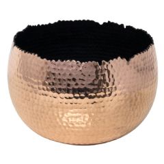 Ivyline Hammered Bowl - Copper/Black