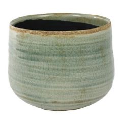 Ivyline Como Round Planter - Mint - 18cm
