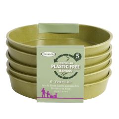 Haxnicks 6 Inch Bamboo Saucer - Sage Green x 5