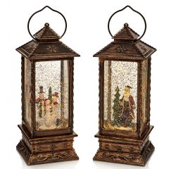 Kaemingk Lantern Water Spinner - Santa/Snowman
