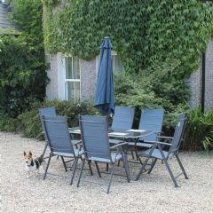 Ellister Aishlinn 6 Seater Dining Set - Blue