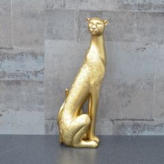 Candlelight Large Sitting Leopard - Gold - 46cm