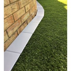 EasyEdge Artificial Grass Edging - Silver - H5cm