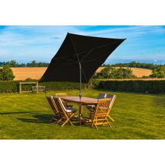 Kingfisher Rectangular Parasol - Black - 2m x 3m