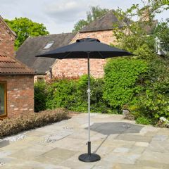 Kingfisher Lightweight Round Parasol - Black - 2m