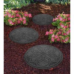 Greenfingers Recycled Rubber Medalion Stepping Stone