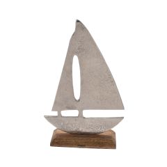 Ellister Boat Ornament - Silver - H28cm