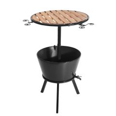 Ellister Adjustable Bar Table with Cooler Bucket - H111cm