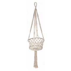 Ellister Macrame Hanging Flower Pot Holder - Cream