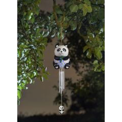 Smart Garden Solar Ceramic Panda Wind Chime