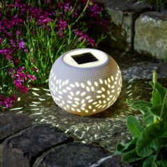 Smart Garden Solar Filigree Ceramic Lantern