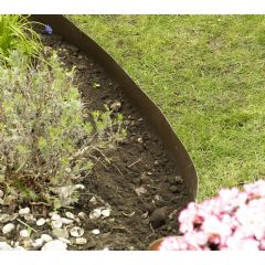 Smartedge Flexible Lawn Edging - Brown - H14cm