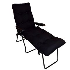 Greenfingers Black Sun Lounger
