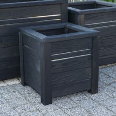 Zest 4 Leisure Black Pine Planter - W30cm x D30cm x H30cm