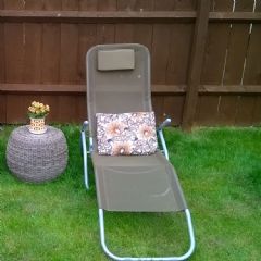 Greenfingers Tuscany Sun Lounger - Coffee