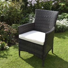 Greenfingers Moncafa Rattan Armchair - Brown/Black