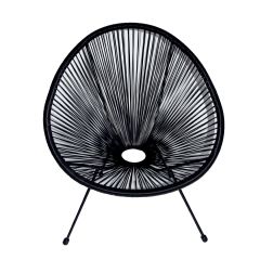 Greenfingers Lima Rattan Armchair - Black