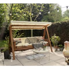 Greenfingers Loreto 3 Seater Swing Seat - Champagne