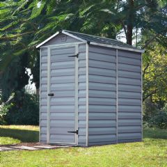 Palram Skylight Shed - Dark Grey - W4ft x D6ft