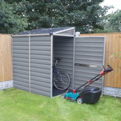 Palram Skylight Pent Shed - Dark Grey - W4ft x D6ft
