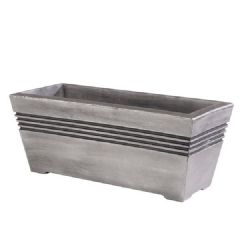Strata Milano Trough Planter Pewter