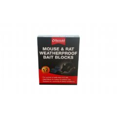 Rentokil Mouse and Rat Weatherproof Bait Blocks - 12 Pack