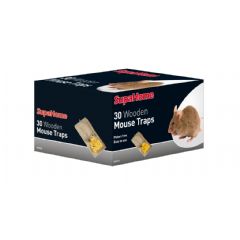 SupaHome Wooden Mouse Trap Pack 30