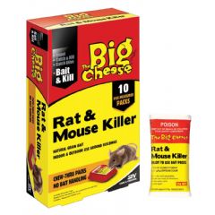 The Big Cheese Rat and Mouse Killer Bait Sachets 10 x 40g