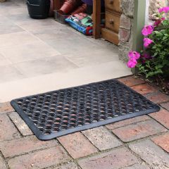JVL Honneycomb Door Mat - 60 x 40cm