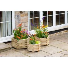 Zest 4 Leisure Marford Hexagonal Planter - Set of 3