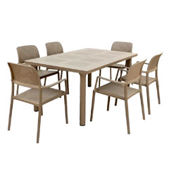 Europa Leisure Nardi Bora 6 Seater Dining Set - Turtle Dove