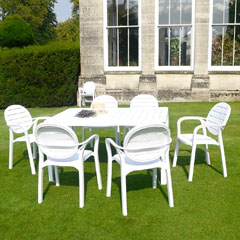 Europa Leisure Nardi Palma 6 Seater Dining Set - White