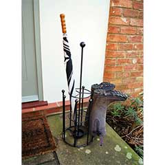 Poppyforge Umbrella and Boot Rack - 4 Pairs