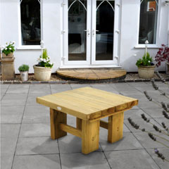 Forest Garden Sleeper 70cm Side Table